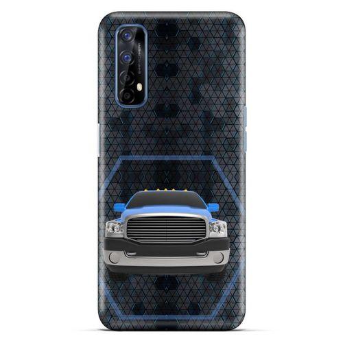 Lopard Oppo Realme 7 Uyumlu Kılıf PickUpX (8) Baskılı Kılıf Gece Mavi