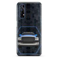 Lopard Oppo Realme 7 Uyumlu Kılıf PickUpX (8) Baskılı Kılıf Gece Mavi