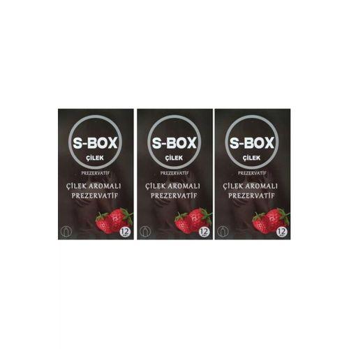 Sbox Çilekli Prezervatif 12 Li X3 Paket