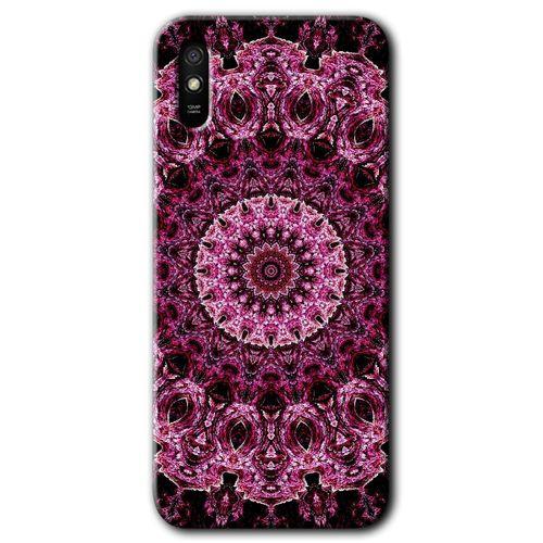 BeRa Aksesuar  Xiaomi Redmi 9A Kılıf Baskılı Kapak - Mandala Patterns Kaleidoscope +Tam Kaplayan Mat Seramik