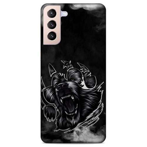 Lopard Samsung Galaxy S21 Plus Uyumlu Kılıf Tattoo's (19) Kılıfları Siyah