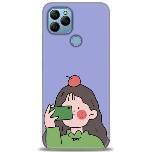 General Mobile GM 22 Kılıf HD Baskılı Kılıf - Yeşil Kız + Tam Ekran Koruyucu