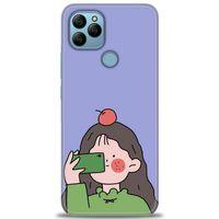 General Mobile GM 22 Kılıf HD Baskılı Kılıf - Yeşil Kız + Tam Ekran Koruyucu