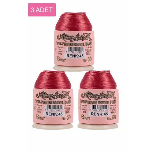 3 Adet Altınbaşak Oya ve Dantel İpi 20 gr - Royaleks - No: 045