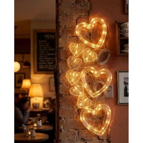 Dekoratif Kalp Led Neon Lamba Romantik Oda Balkon Ve Masa Üstü Işığı