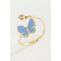 Kelebek Taşlı Mineli Yüzük Küçük