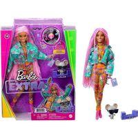 Barbie Extra Pembe Örgü Saçlı Bebek No:10 - GRN27-GXF09
