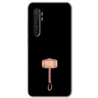 Xiaomi Mi Note 10 Lite HD Baskılı Kılıf + 9D Tam Ekran Koruyucu - Thor Çekiç
