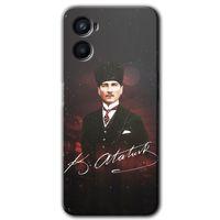 Potkal Hediye Fabrikası Oppo Reno 3 Kılıf HD Baskılı Desen + Hayalet Cam Yandan Görünmez