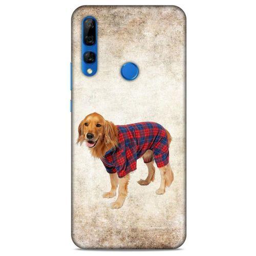 Huawei Y9 Prime 2019 Kılıf Köpek Kıyafetleri (47) Crystal Flex Kılıf Golden Gömlek