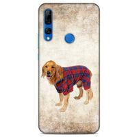 Huawei Y9 Prime 2019 Kılıf Köpek Kıyafetleri (47) Crystal Flex Kılıf Golden Gömlek