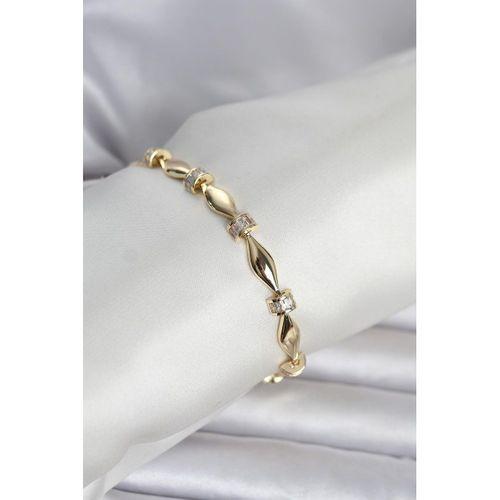 Pirinç Gold Renk Sütun Model Kadın Bileklik