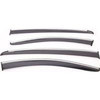 Sunplex TOYOTA Uyumlu COROLLA 2013-2018 Arası Chrome Style 4 Lü Set Kromlu Cam Rüzgarlığı Ön Ve Arka Parça