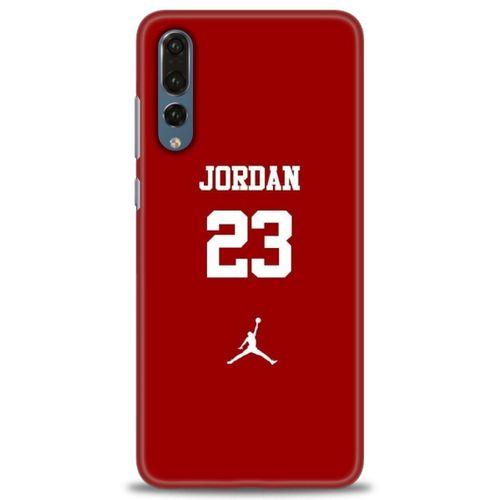 Huawei P20 Pro Kılıf HD Baskılı Kılıf - Jordan Kırmızı + Tam Ekran Koruyucu