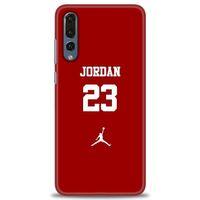 Huawei P20 Pro Kılıf HD Baskılı Kılıf - Jordan Kırmızı + Tam Ekran Koruyucu