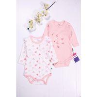 Kalp Desenli Uzun Kol 2'li Kız Bebek Body Seti