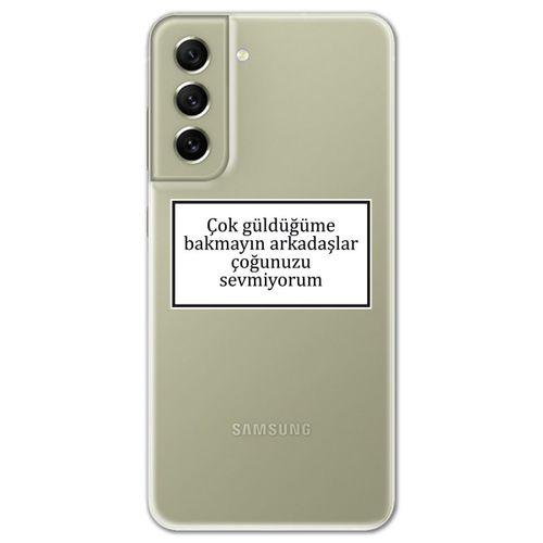 Galaxy S21 Fe Kılıf HD Yazı Baskılı Silikon Arka Kapak - Yazı 15