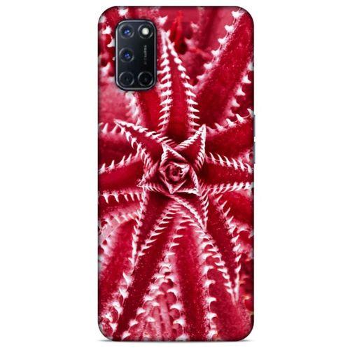 Lopard Oppo A52 Uyumlu Kılıf Bahar (27) Tasarımlı Kılıf Kırmızı