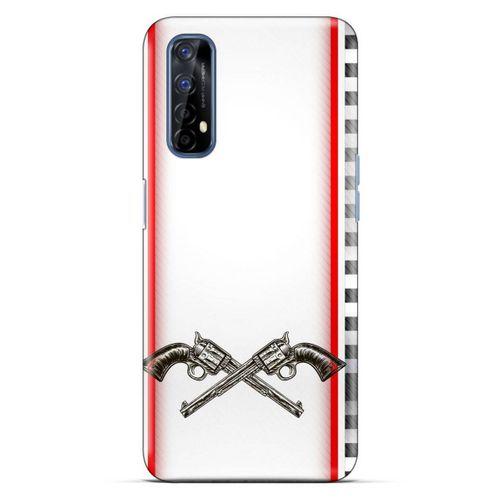 Lopard Oppo Realme 7 Uyumlu Kılıf Tattoo's (28) Arka Kapak Tabanca Sövmesi