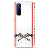 Lopard Oppo Realme 7 Uyumlu Kılıf Tattoo's (28) Arka Kapak Tabanca Sövmesi