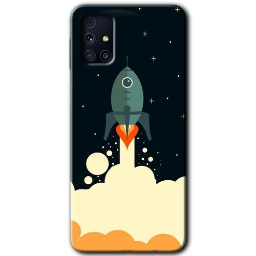 Potkal Hediye Fabrikası Samsung Galaxy M31s HD Baskılı Kılıf + 9D Tam Ekran Koruyucu - Space Smoke