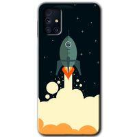 Potkal Hediye Fabrikası Samsung Galaxy M31s HD Baskılı Kılıf + 9D Tam Ekran Koruyucu - Space Smoke