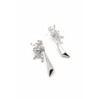 Taşlı Sallantılı Küpe - Gümüş