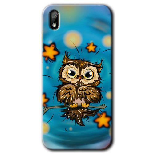 Potkal Hediye Fabrikası Huawei Y5 2019 Kılıf HD Desen Baskılı Arka Kapak - Owl Bird Stars