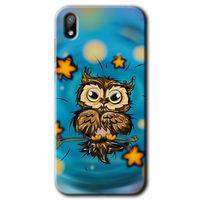 Potkal Hediye Fabrikası Huawei Y5 2019 Kılıf HD Desen Baskılı Arka Kapak - Owl Bird Stars
