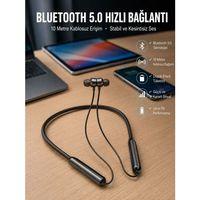 Dijital Göstergeli Kulak İçi Kablosuz Bluetooth Kulaklık Boyun Bantlı Yeni Nesil