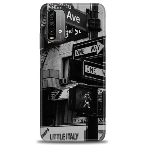 Xiaomi Redmi Note 9 4G Kılıf HD Baskılı Kılıf - One Way + Tam Ekran Koruyucu