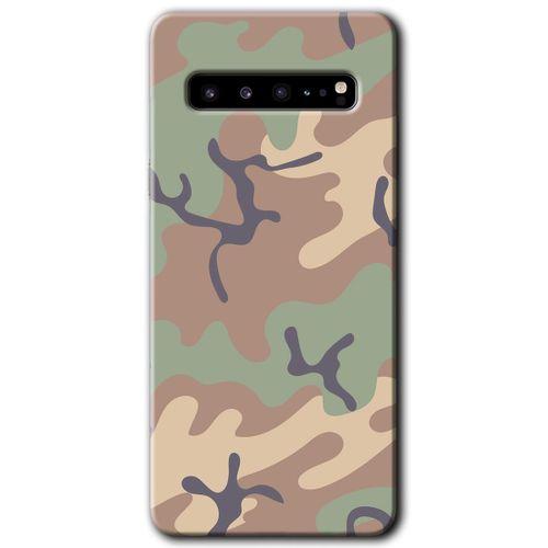 Potkal Hediye Fabrikası Samsung Galaxy S10 Plus HD Baskılı Kılıf + 9D Tam Ekran Koruyucu - Kamuflaj 29