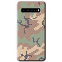 Potkal Hediye Fabrikası Samsung Galaxy S10 Plus HD Baskılı Kılıf + 9D Tam Ekran Koruyucu - Kamuflaj 29