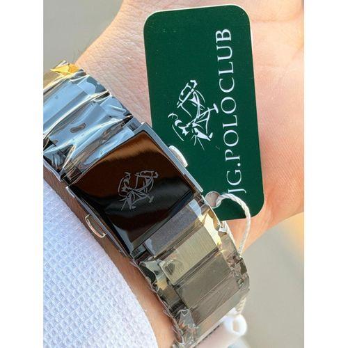 JG.Polo Club Çelik Kordon 2 Yıl Garantili 5 Atm Suya Dayanıklı Erkek Kol Saati+Bileklik 04414.5