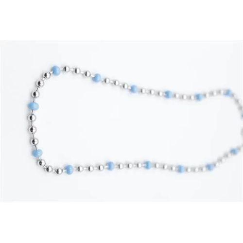 Turkuaz Boncuk Kolye - Gümüş