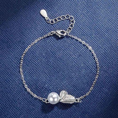 Modasteps 925 Ayar Yüksek Kalite Zirkon Çiçek İnci Bileklik