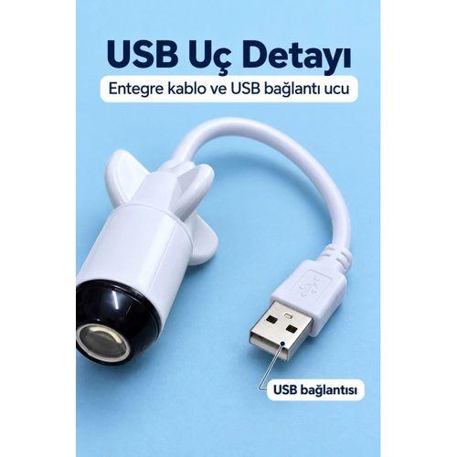 Usb Projeksiyon Lambası Ay Ve Gezegen Desenli