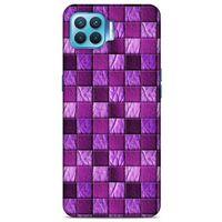 Oppo Reno 4 Lite Kılıf Patchwork (5) Koruma Kabı Fuşya