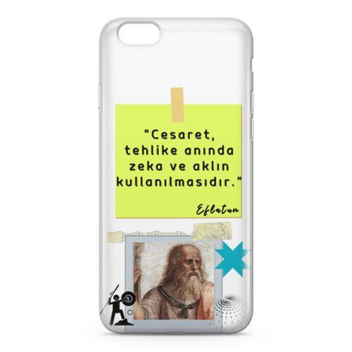 Apple iPhone 6 Plus - 6S Plus Kılıf Caps Eflatun Arka Kapak Koruma Desenli Full Koruyucu