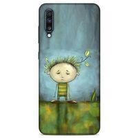 Samsung Galaxy A70s Kılıf Depresyon (23) Ultra Koruma Kılıfı Siyah Gri