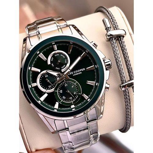 Lee Cooper Premium Nişan Ve Damatlara Özel 2 Yıl Garantili 5 Atm Erkek Kol Saati+Bileklik E08249.370
