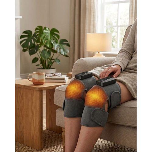 Isıtmalı Titreşimli Dizlik Masaj Cihazı Diz Omuz Dirsek Uyumlu 2 Adet Set