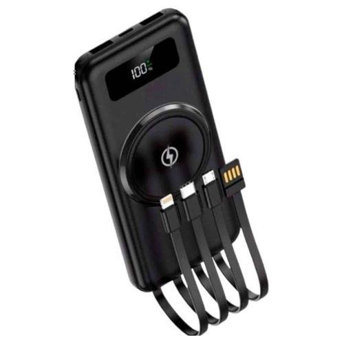 Kablosuz Çoklu Şarj Girişli 10 000 Mah Kablolu Powerbank Taşınabilir