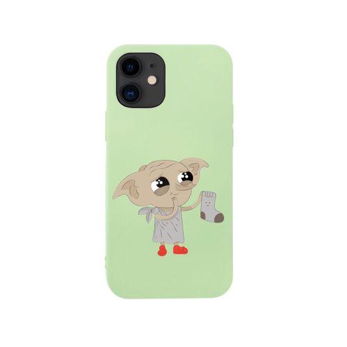iPhone 12 Dobby Tasarımlı Yeşil Telefon Kılıfı
