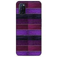 Oppo A52 Kılıf Patchwork (14) Lansman Kılıf Mor Bordo