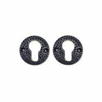 Antika Tarz Dekoratif Pirinç Oda Kilit Rozeti - 49mm, Oksit