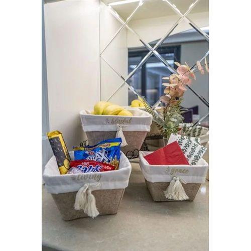 Çok Amaçlı Saklama Organizer Kutu Kare Keçe Sepet (3 Boy)