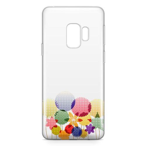 Samsung Galaxy S9 Kılıf Konfeti Yıldızlar Arka Kapak Koruma Desenli Full Koruyucu