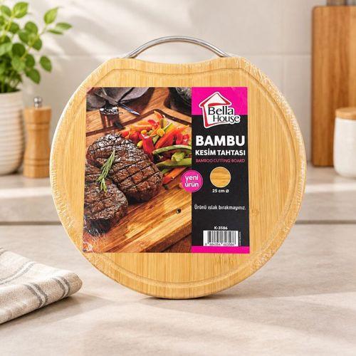 Yuvarlak Ahşap Kesim Panosu