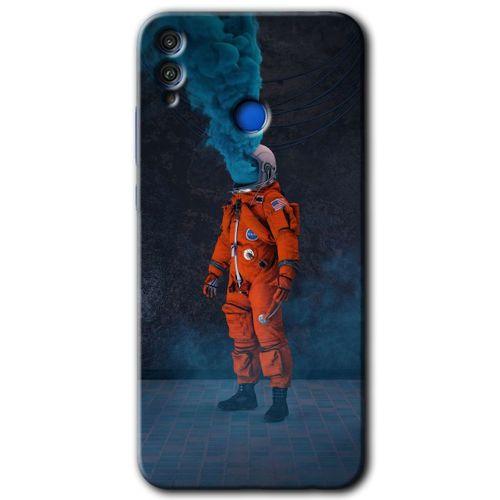 Honor 8x HD Baskılı Kılıf + 9D Tam Ekran Koruyucu - Smoke Astronot